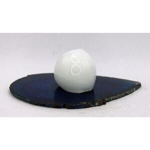 1970's Handblown White Glass Ring